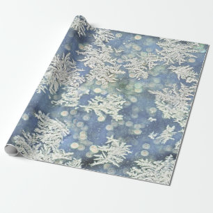 Winter Frost Abstract Photography - Bokeh Effect Wrapping Paper