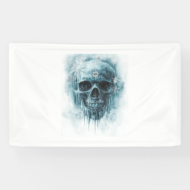 Winter Frost Skull Banner (Horizontal)