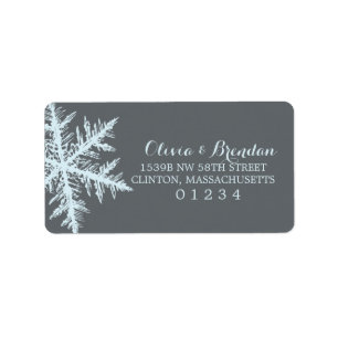 Winter Frost Snowflakes   Address Label