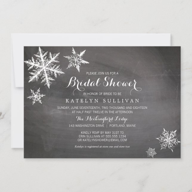 Winter Frost Snowflakes | Bridal Shower Invitation (Front)