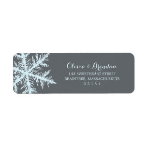 Winter Frost Snowflakes   Return Address Return Address Label