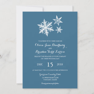 Winter Frost Snowflakes   Wedding Invitation