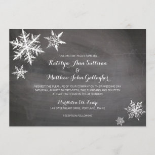 Winter Frost Snowflakes Wedding Invitation