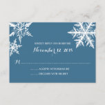 Winter Frost Snowflakes | Wedding RSVP<br><div class="desc">FROM THE WINTER FROST WEDDING COLLECTION: For your Wedding RSVP Cards - 3 WHITE Elegant Snowflakes with a Classic Slate Blue background set. If the colour scheme is not what you wanted please email paula@labellarue.com before an order is place. Please make sure you proof your design before submitting your order....</div>