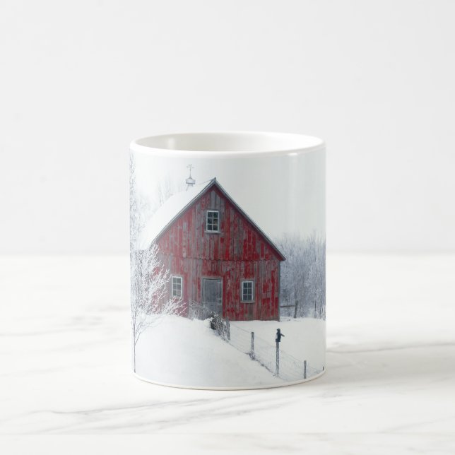 Winter Frost with Barn Coffee Mug (Center)