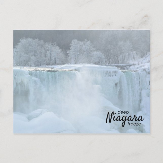 Winter Frozen American Falls | Niagara Deep Freeze Postcard (Front)
