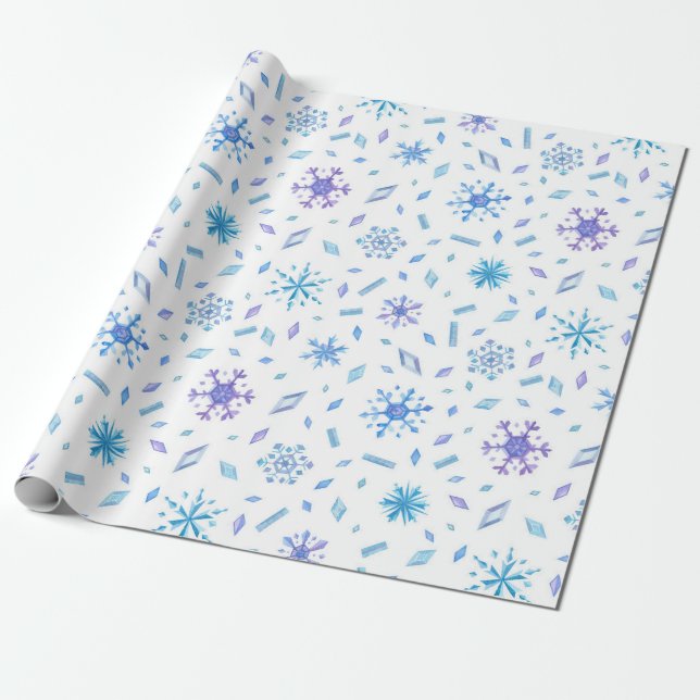 Winter Frozen Tale Wrapping Paper (Unrolled)