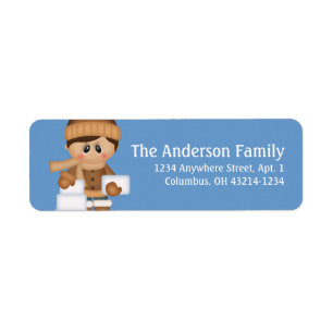 Winter Fun Boy d3 Return Address Labels