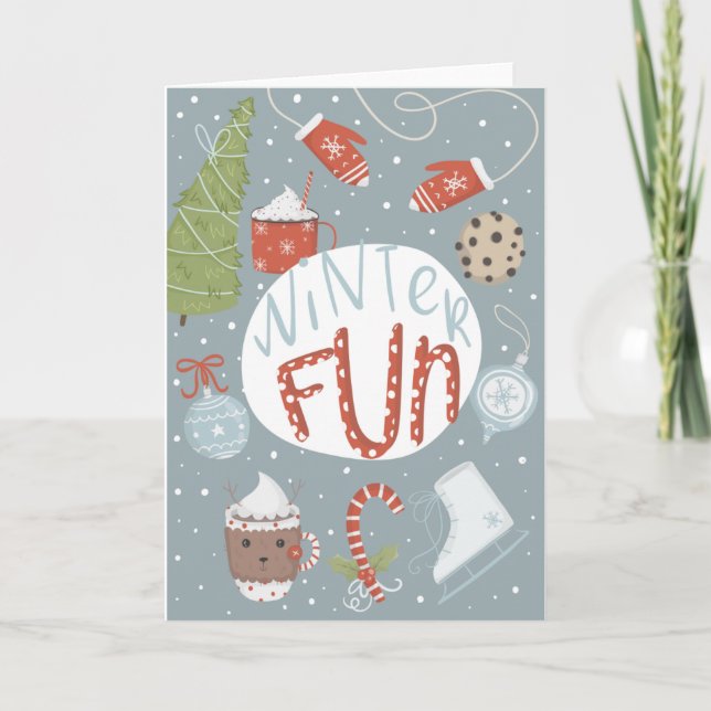 Winter Fun Christmas Card (Front)