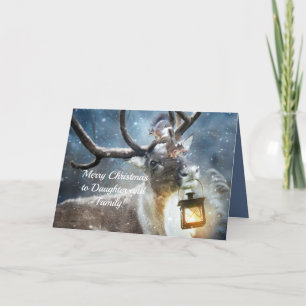 WINTER FUN CHRISTMAS CARD FOR DAUGHTER AND FAMILY