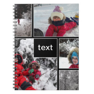 Winter fun kids games snow customisable text perso notebook