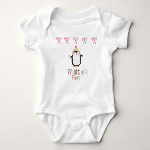 Winter Fun Penguin Baby Bodysuit