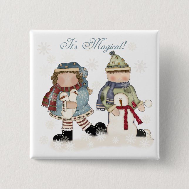 Winter Fun T-shirts and gifts 15 Cm Square Badge (Front)