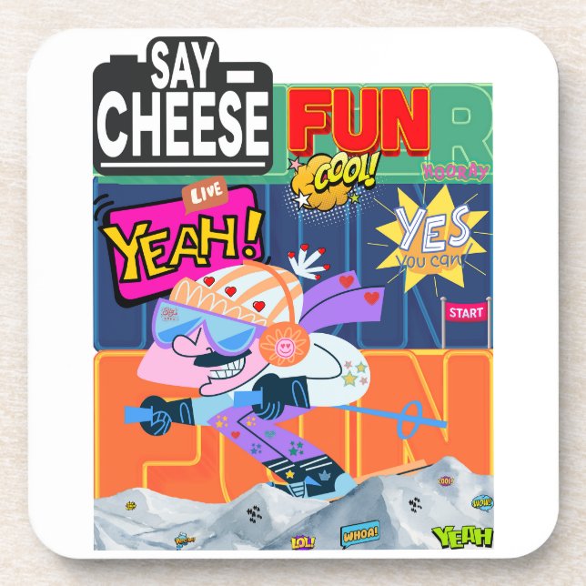 Winter Fun Yeah! Coaster (Front)