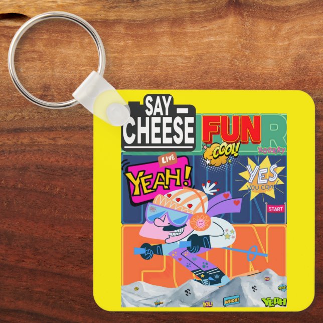 Winter Fun Yeah! Key Ring (Front)