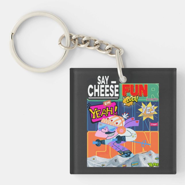 Winter Fun Yeah! Key Ring (Front)