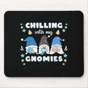 Winter, Funny Nordic Christmas Gnomes  Mouse Pad