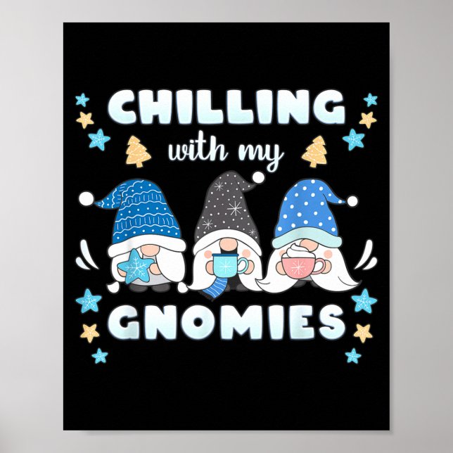 Winter, Funny Nordic Christmas Gnomes  Poster (Front)