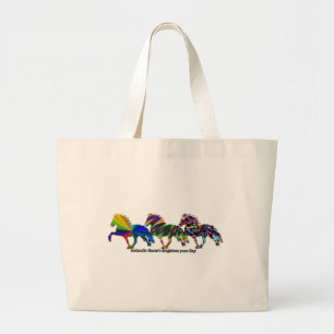 Winter Gallop Large Tote Bag
