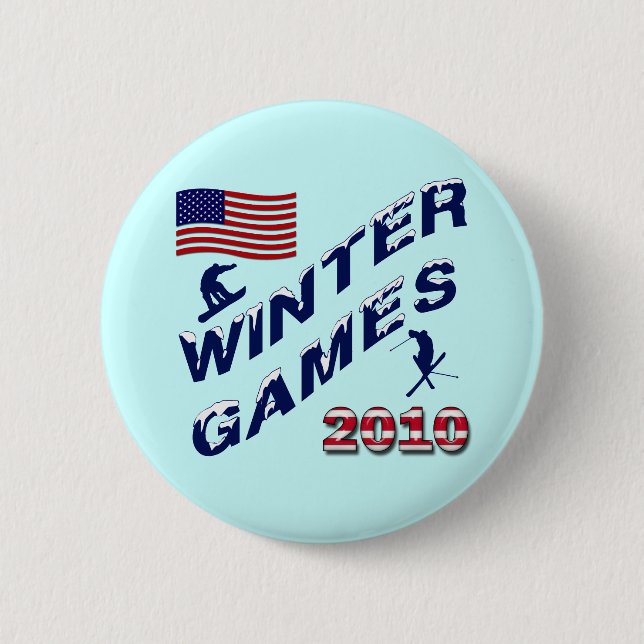 WINTER GAMES 2010 6 CM ROUND BADGE (Front)