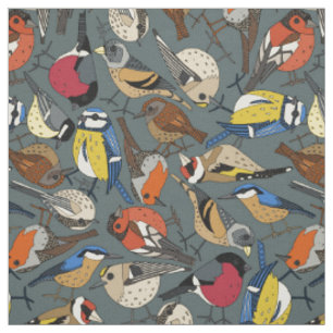 winter garden birds inchyra fabric