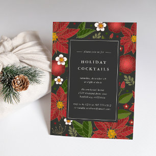 Winter Garden Holiday Cocktail Party Invitation