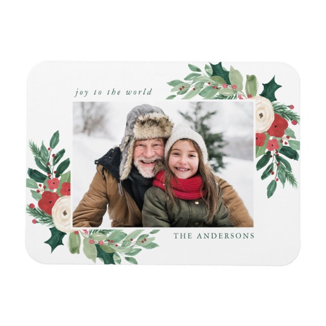 Winter Garden | Holiday Photo Magnet (Horizontal)
