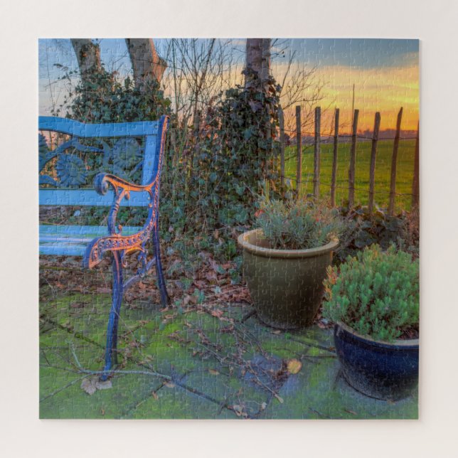Winter Garden in Sunset Jigsaw Puzzle (Vertical)