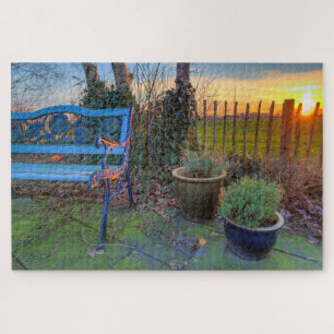 Winter Garden in Sunset Jigsaw Puzzle