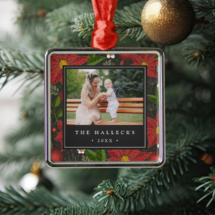 Winter Garden   Personalised Photo Metal Ornament