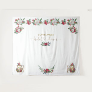 Winter Garland Xmas Bridal Shower Photo Backdrop Tapestry