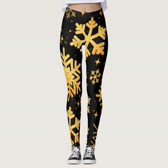 Winter Garnet Glow Luxe Leggings (Front)