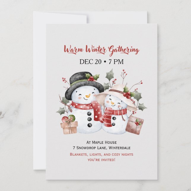 Winter Gathering – Winterful Party Invitation (Front)