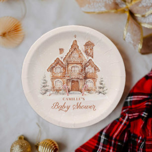 Winter Gender Neutral Baby Shower Personalised Paper Plate