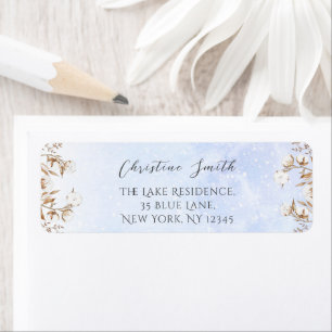 Winter Gender Neutral Baby Shower Return Address Label