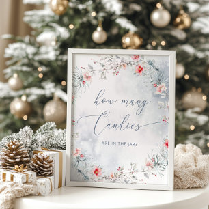 Winter gender neutral Guess how many candies Poster