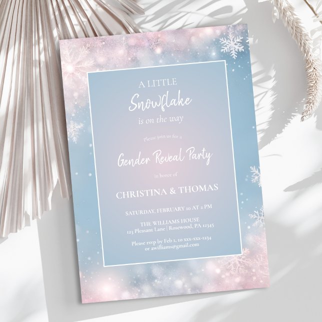 Winter Gender Reveal Invitation (Creator Uploaded)