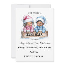 Winter Gender Reveal Invitation
