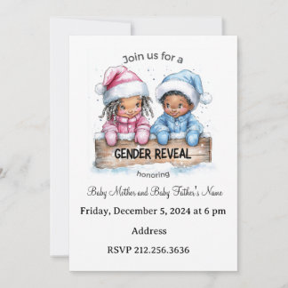 Winter Gender Reveal Invitation