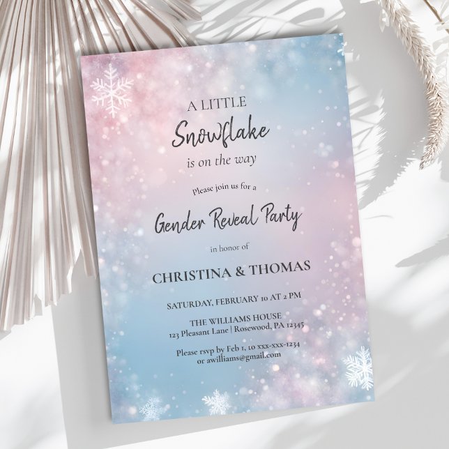 Winter Gender Reveal Party Invitation (Creator Uploaded)