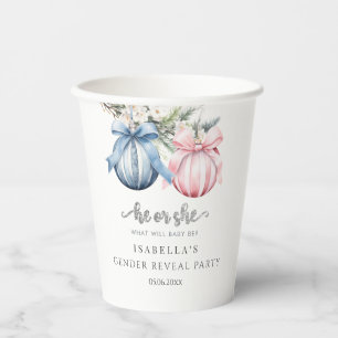 Winter Gender Reveal Party Paper Cups