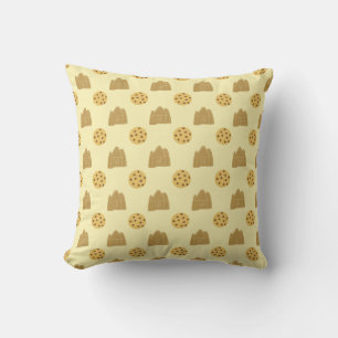 winter gingerbead choco cookie pattern   cushion