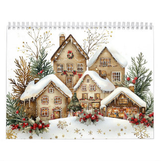 Winter Gingerbread Houses Calendar