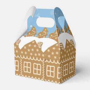 Winter Gingerbread Street Favour Box