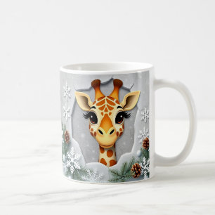 Winter Giraffe Mug Wrap 3D design