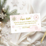 Winter Girl Baby Shower Diaper Raffle Enclosure Card<br><div class="desc">Adorable calligraphy with snowflakes,  winter-themed baby shower enclosure cards. Easy to personalised with your details. Check the collection to find matching items as enclosure cards.</div>