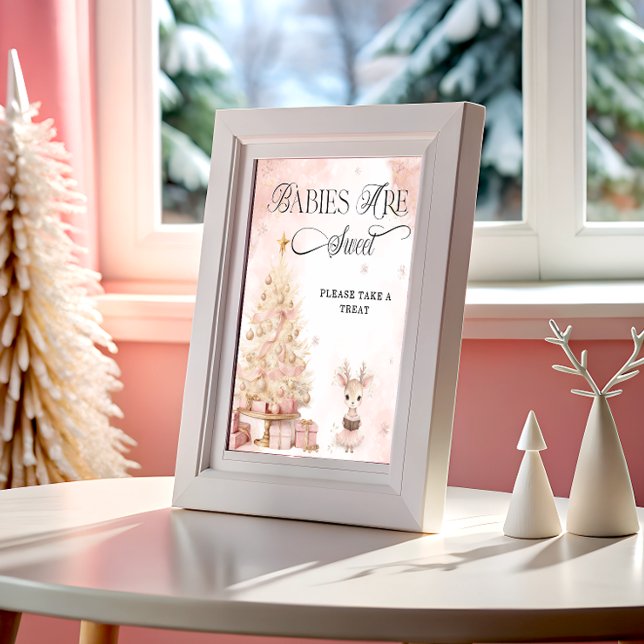 Winter Girl Deer Babies are Sweet Take a Treat Poster (Creator Uploaded)