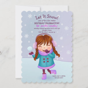Winter Girl Invitation