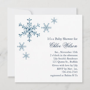 Winter Glamour Baby Shower Invitation