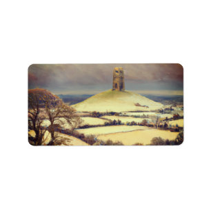 Winter Glastonbury Tor  Label